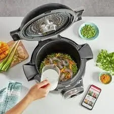 moulinex COOKEO+ CONNECT MULTICUISEUR INTELLIGENT 6 PROGRAMMES, 200 RECETTES 6L NOIR CE867810