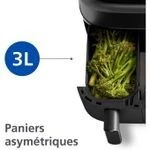 Philips Air Fryer Série 3000 - Cuisson saine, ,  9 L , écran tactile,  deux tiroirs-NA350/09