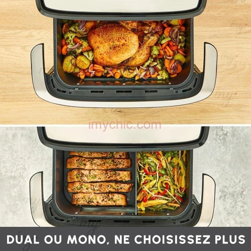 Moulinex airfryer Dual Easy Fry Flex 2700W -9L Possibiliter de separation (3.5L-5.5) FZ9228F0