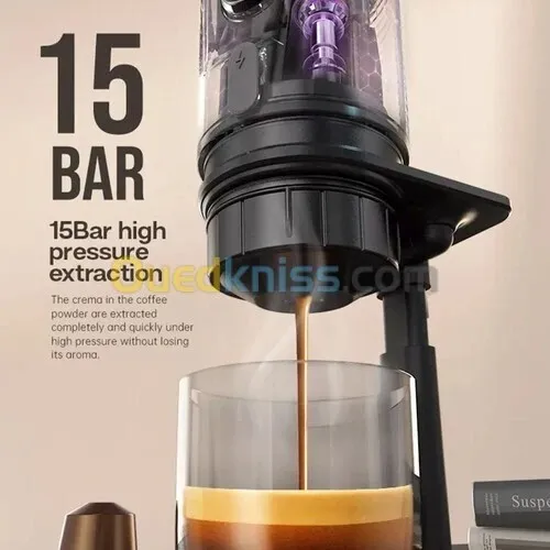 HiBREW H4A Machine à café portable,3en1: nespresso, dolce gusto, café moulu, 15 BARS, Sac et Support
