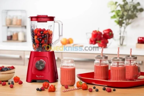 moulinex Blendforce Blender Capacité 2 litre - 600 Watts - LM420510 ROUGE-2 vitesses