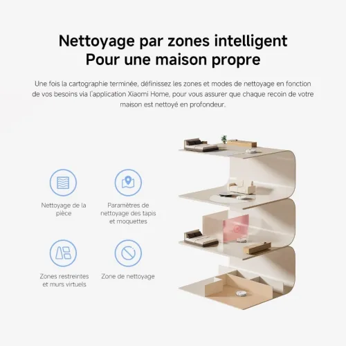 xiaomi h40 robot vaccum 10 000 pa 180 minutes d'autonomie avec vidage auto