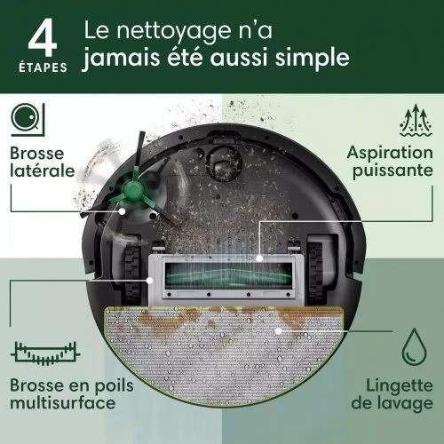 Irobot Aspirateur robot laveur 105 COMBO ROBOT + AutoEmpty - 7 000 Pa - Autonomie : 2 h