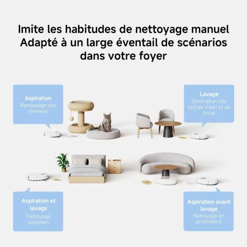 xiaomi h40 robot vaccum 10 000 pa 180 minutes d'autonomie avec vidage auto