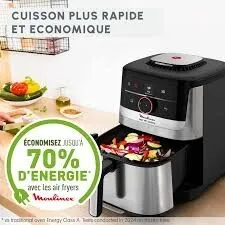 FRITEUSE sans huile a Moulinex EZ572DF0, Easy Fry Silence Smart (5L) 1600W 10 programmes