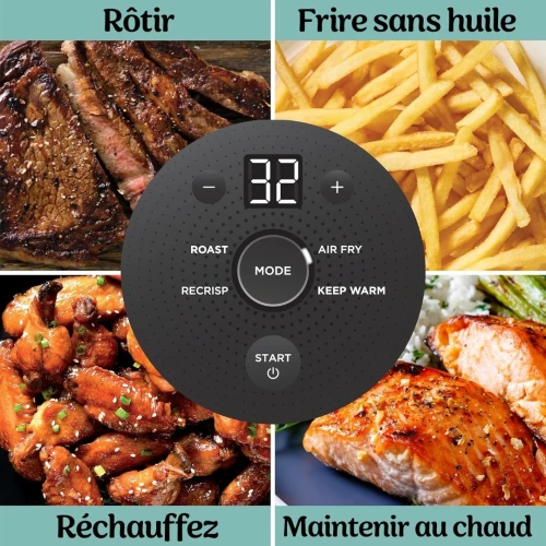 Ninja CRISPi air fryer portable, 3,8L, 4-en-1 : Frire sans huile, 2 récipients , 1700 W fn101