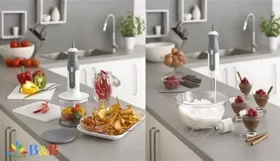 Bras Mixeur Kenwood Coffre , 800 W , fouet, hachoir, purée, bécher