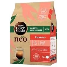 Dosettes compostables lungo / espresso uniquement pour la machine a cafe Nescafe DolceGusto neo / 12 tasses