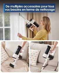 BALAI  ASPIRATEUR LAVEUR 3 EN 1 Tineco Floor One Switch S6 Stretch Plus 21KPA- Inclinaison à 180 - 40 MIN D'AUTONOMIE -