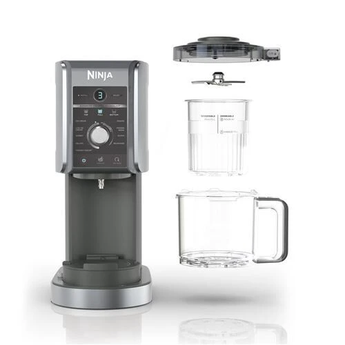 Sorbetière machine a glace Ninja Creami Deluxe NC502EU - 10 programmes dont 4 : Boisson glacée, Granité, Frappé et Yaourt glacé- 2 pots de 709 ml