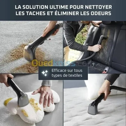 Aspirateur à main Rowenta Shampouineuse textile Clean It IN5011F0-Réservoir eau propre : 1.8 L - Réservoir eau sale : 1.5 L Longueur tuyau 1,75 m - Longueur câble : 5 m