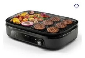 Grill de table Philips serie 3000 HD6210/90- 2400W-plaque 2en1-surface 1250cm2- (de90 a 210 degre)