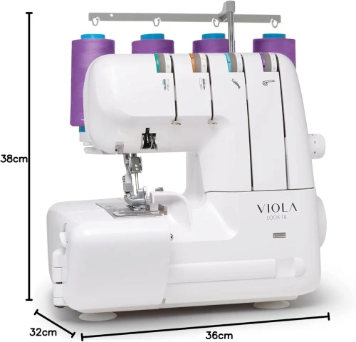 Machine à Coudre Overlock VIOLA LOOK T8 Surjeteuse avec Différentiel, Enfilage Simplifié.