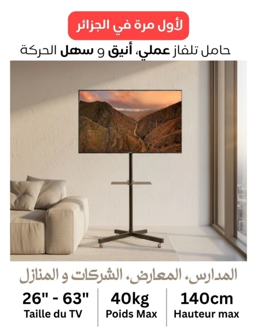Support TV mobile professionnel