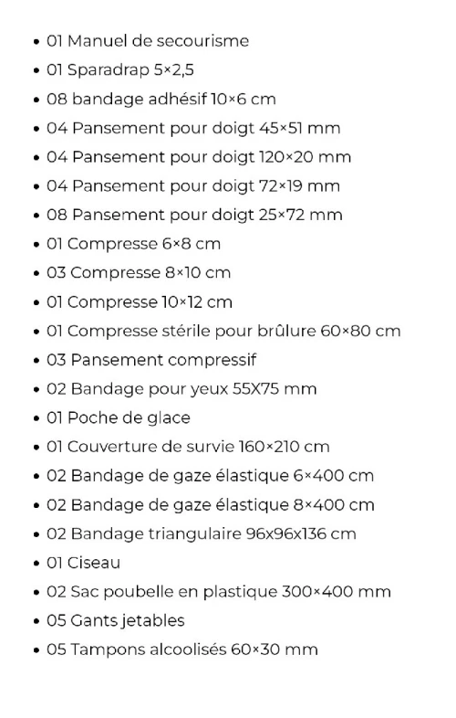 Boite premier secours 