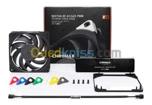 Ventilateurs Noctua NF-A12x25 PWM chromax black