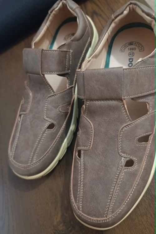 Dorcas Nu pieds confort Homme taupe
