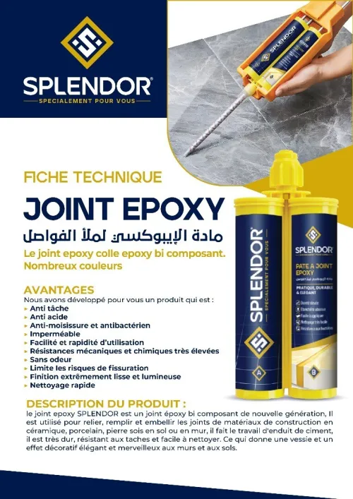 Pate a joint époxy En Tube Splendor