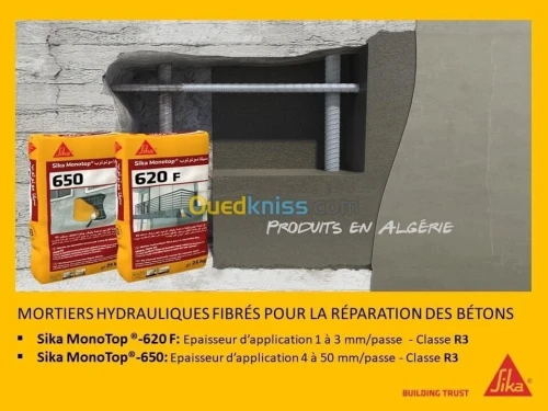 Sika Mortier De Réparation, Scellement et reprofilage des béton