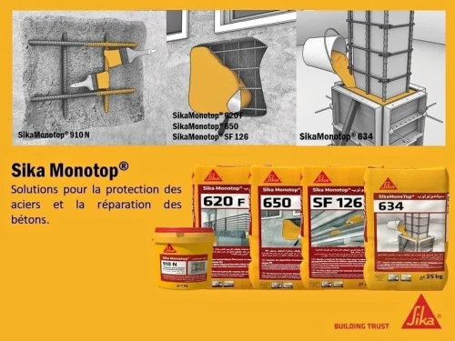 Sika Mortier De Réparation, Scellement et reprofilage des béton