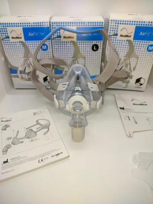 Masque Facial Intégral Resmed AirFit F20 - Pour les Appareils Apnée du Sommeil M et L - CPAP VNI