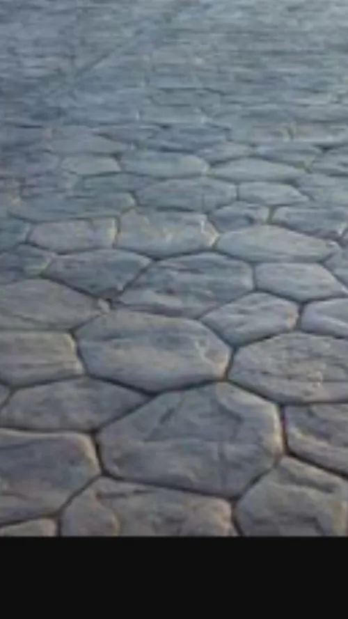 Béton Imprimé.  Sol extérieur décoratif résistant moderne