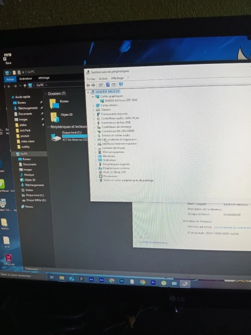 Pc gamer i5 9400f/32Go RAM/ GTX 1650