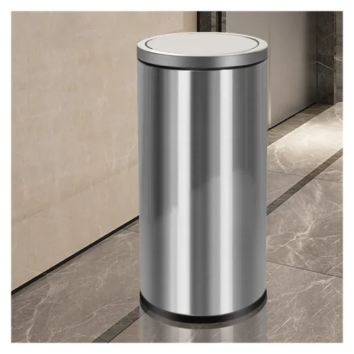 POUBELLE RONDE 60 LITRES EN INOX 