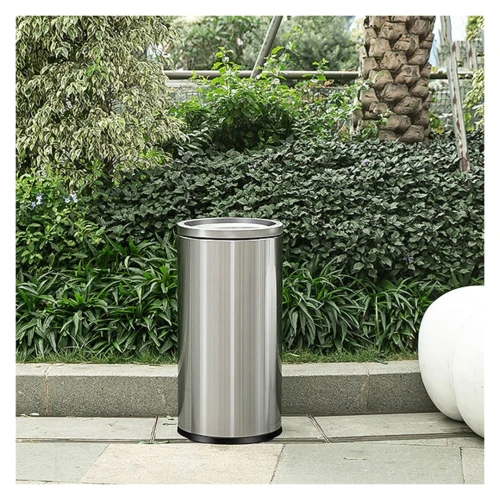 POUBELLE RONDE 60 LITRES EN INOX 