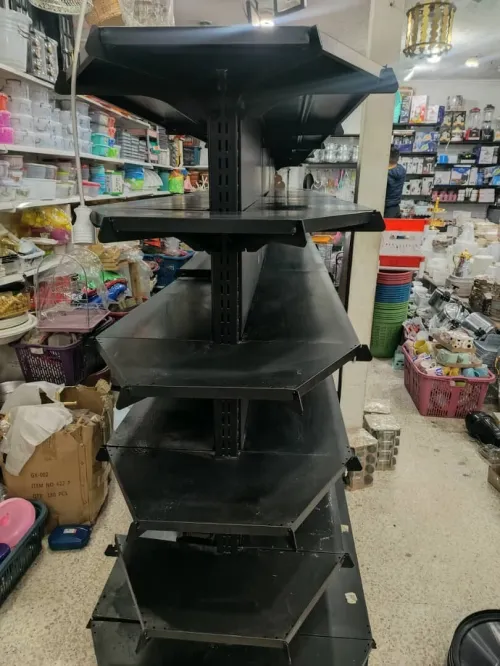 étagéres rayonnage superette double face