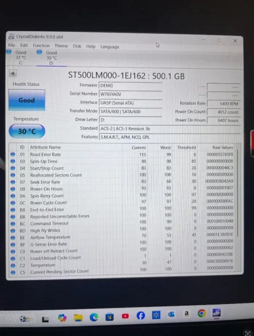 SSHD Seagate 500Gb