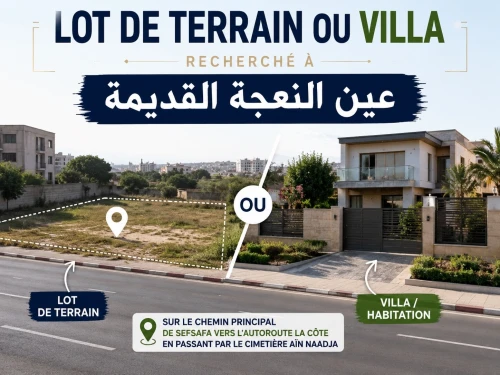 Cherche achat Terrain Alger Ain naadja