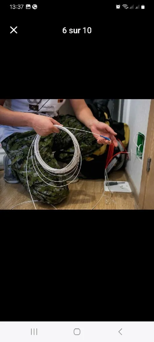 Réparation câble fibre optique soudage