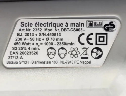 Scie electrique a main
