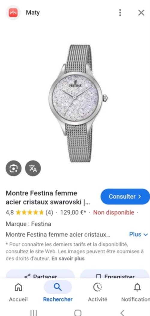 Montre Festina originale