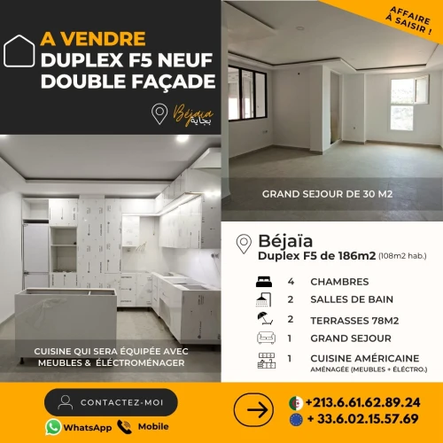 Vente Appartement F5 Béjaïa Bejaia
