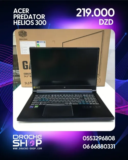 Laptop Acer Predator Helios 300 17.3 pouces i9-11900H RTX 3070 RAM 16GB SSD Nvme 512GB