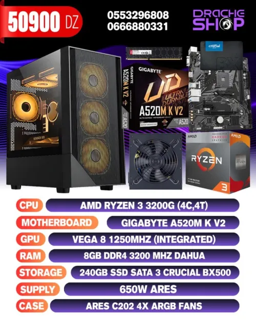 CONFIG R3 3200G + VEGA 8