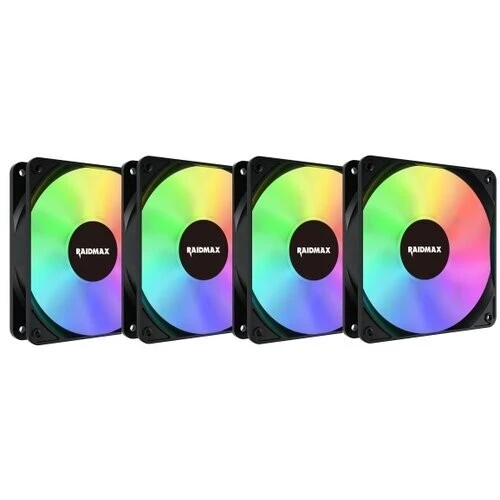 Raidmax Pack 4 Fans ARGB BLACK & WHITE