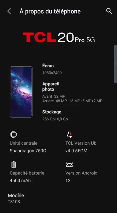 Tcl 20 pro 5g