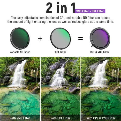 Filtre Neewer variable nd2 32 CPL 2en1 58mm