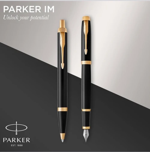 Coffret PARKER IM Duo. Stylo à plume et stylo à bille.