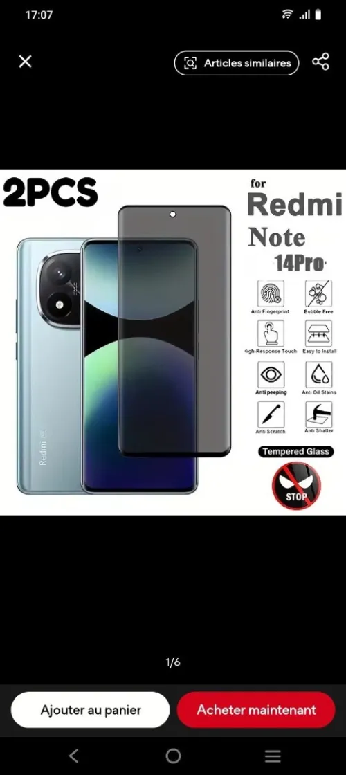 Tempered glass for Redmi note 14 pro 4g