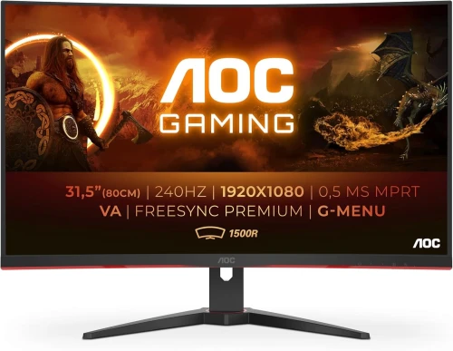 AOC Écran gaming incurvé C32G2ze 80 cm (31,5 pouces) (FHD, HDMI, DisplayPort,