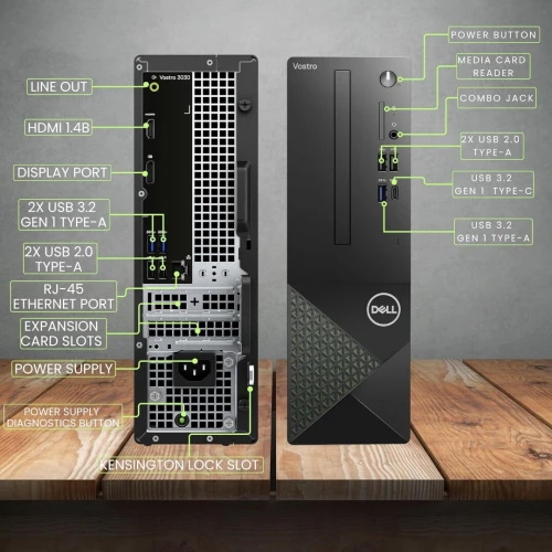 PC Dell Vostro 3030 MT  Intel  i3-12100 , 8GB DD5, 512GB SSD, WIFI ,DVD Écran   Dell20    19.5