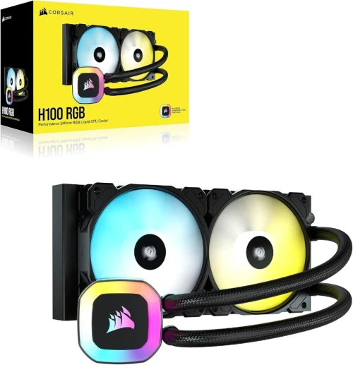 CORSAIR H100 RGB Liquid CPU Cooler - 240mm