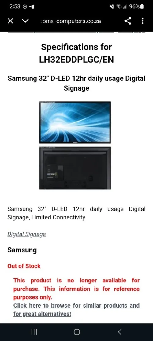 Samsung 32" D-LED 