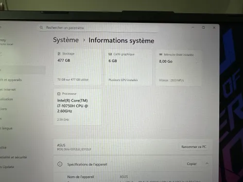 ASUS ROG Strix G15 Gaming Laptop performant