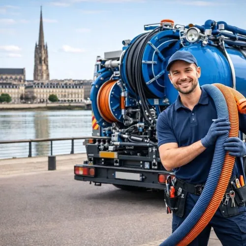 Camion vidange débouchage canalisation