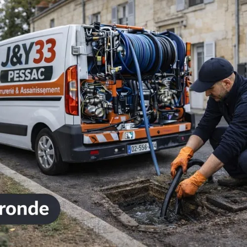 Camion vidange débouchage canalisation